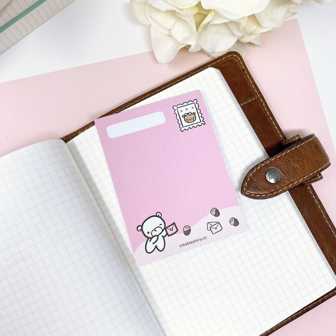 PG009 | Teddy Bear Valentines | Memo Pad