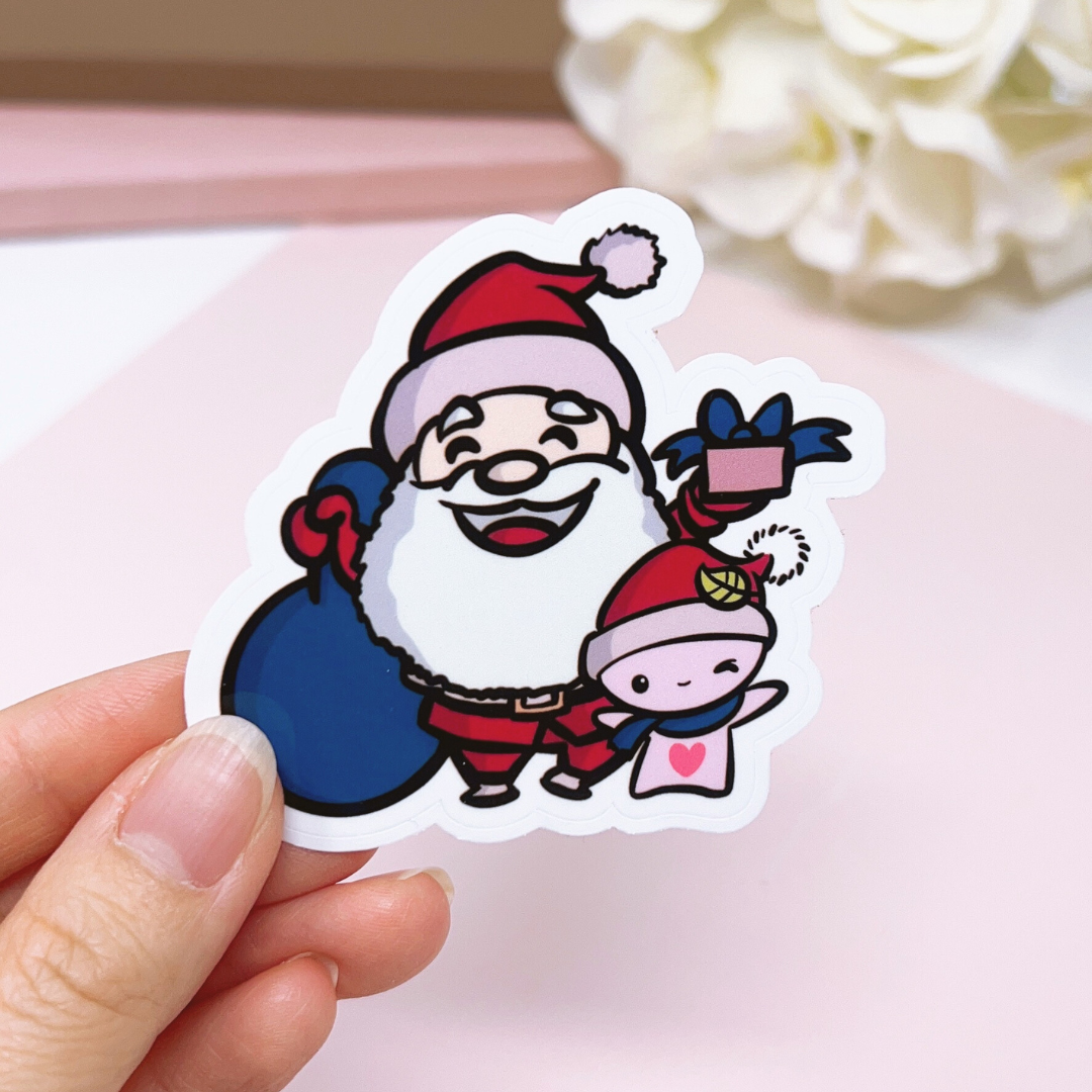 DC004 | Santa and Buji | Die Cut Sticker