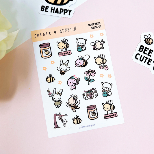 ST039 | Busy Bees Series | Planner Icon Stickers