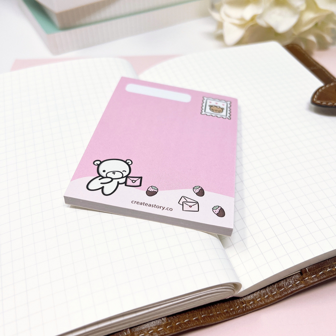 PG009 | Teddy Bear Valentines | Memo Pad