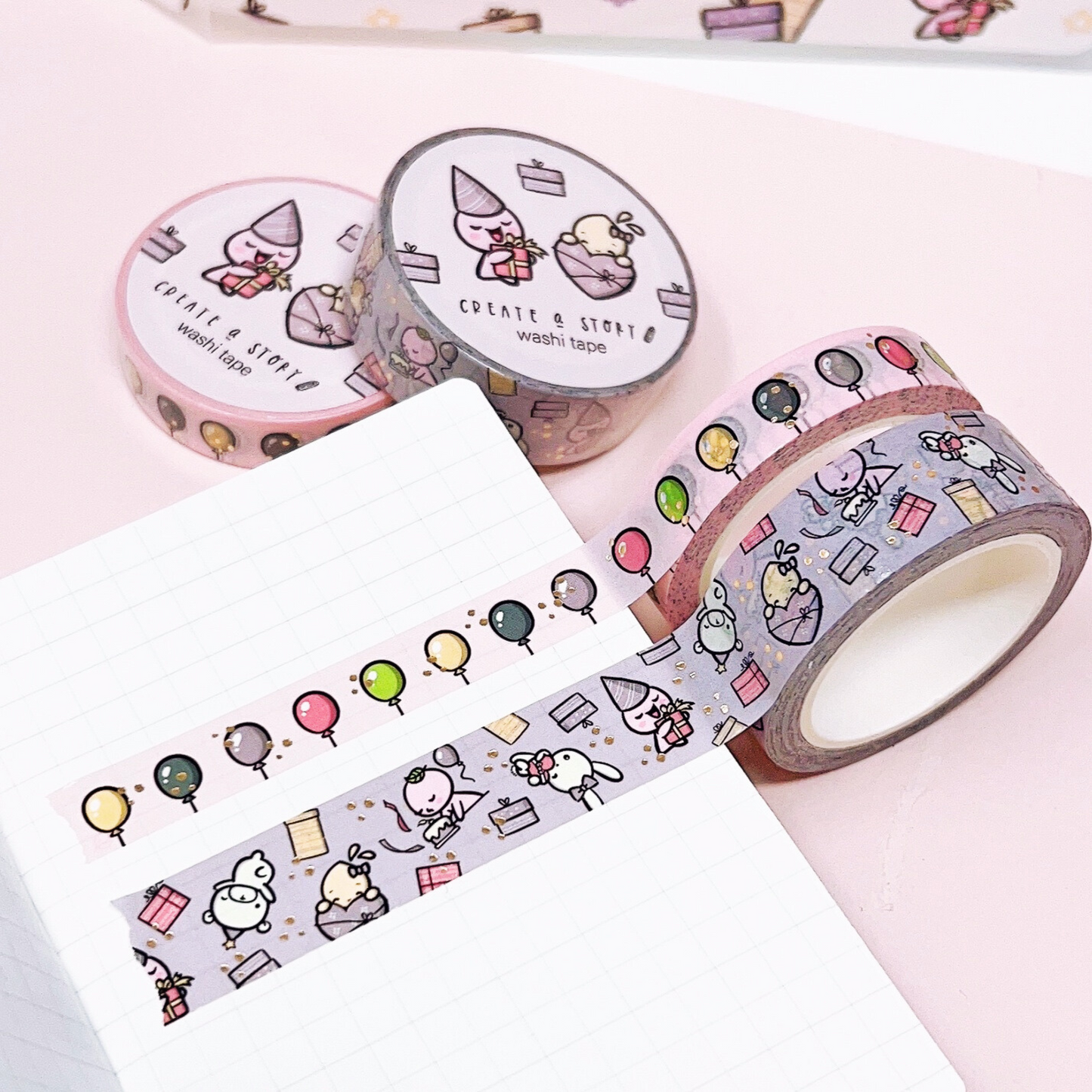 WT001 | Happy Birthday | Washi Tape Set