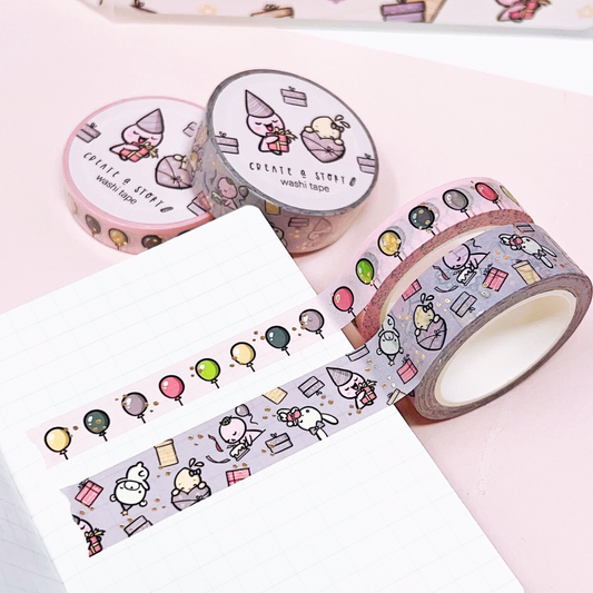 WT001 | Happy Birthday | Washi Tape Set