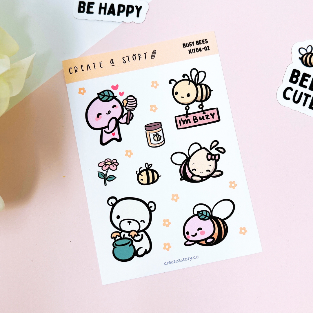 ST040 | Busy Bees Series | Planner Icon Stickers