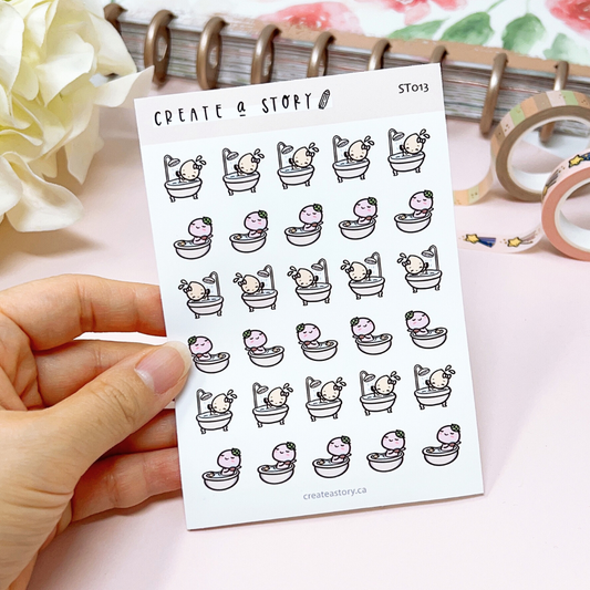 ST013 | Bath Time | Planner Icon Stickers