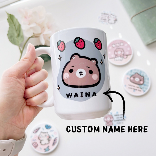 DW004 | Custom Name with Brownee Mug | 15oz