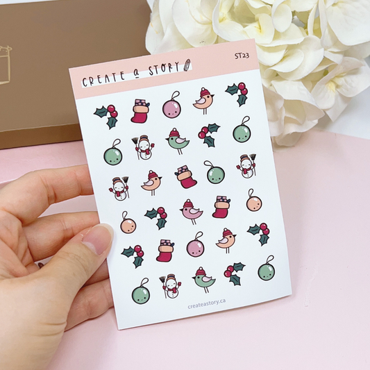 ST023 | Holiday Icons - Christmas | Planner Icon Stickers