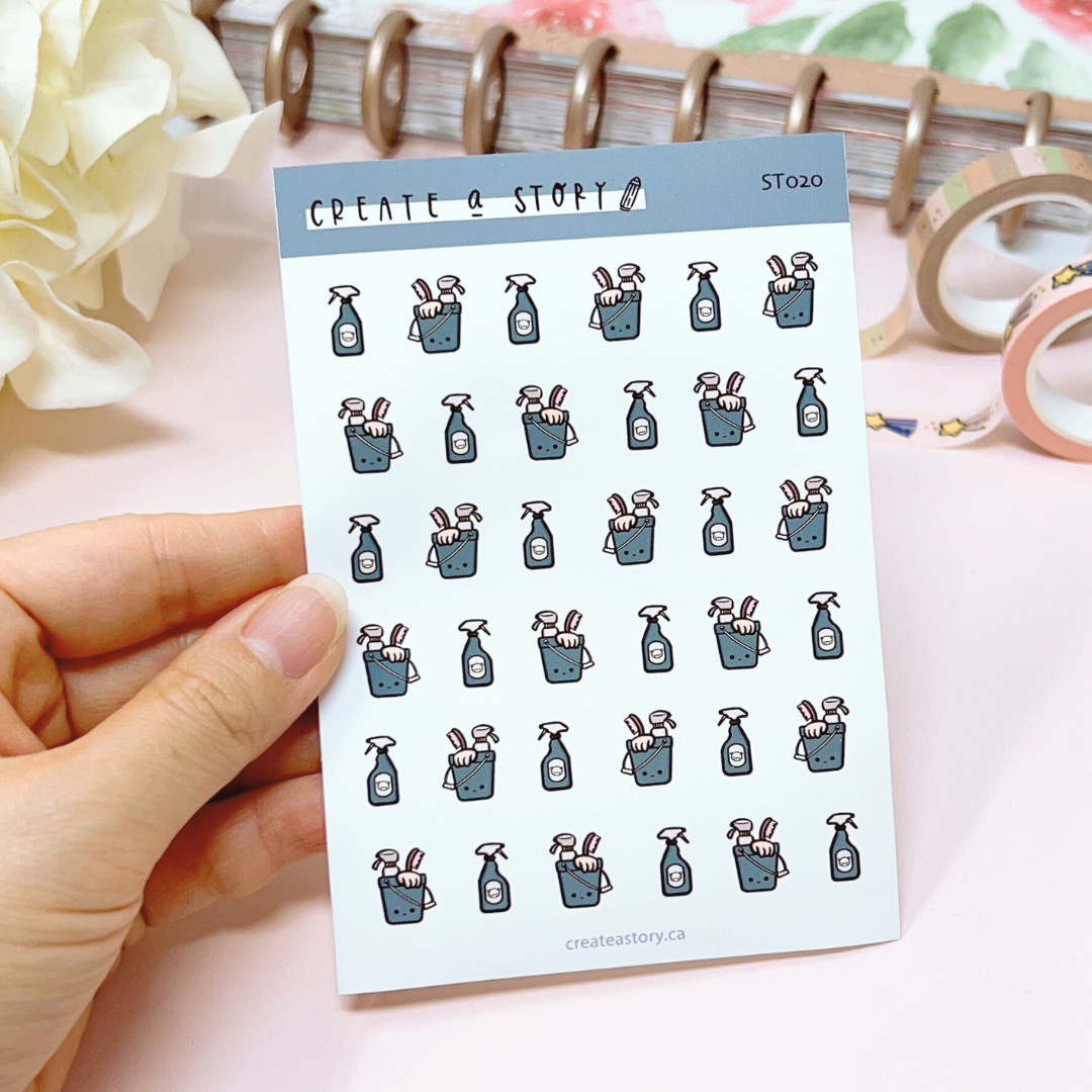 ST020 | Deep Clean | Planner Icon Stickers