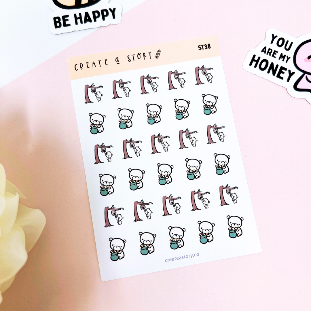 ST038 | Busy Bees Series | Planner Icon Stickers