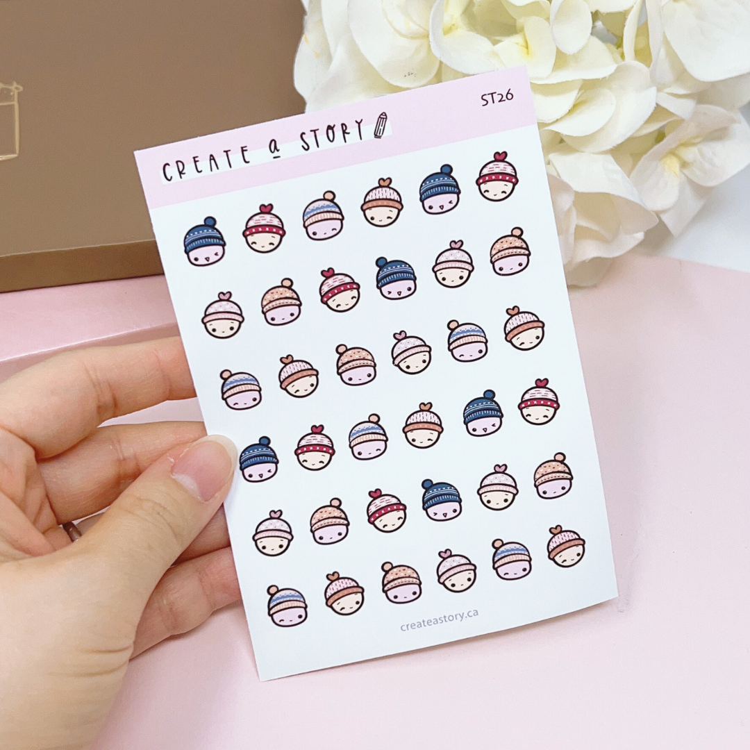 ST026 | Holiday Icons - Toques | Planner Icon Stickers