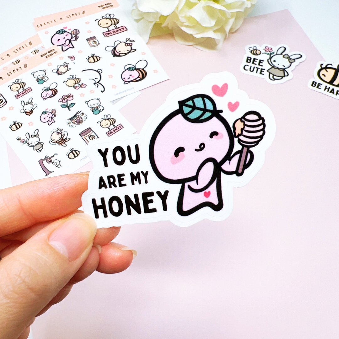 DC011 | You Are My Honey | Die Cut Sticker