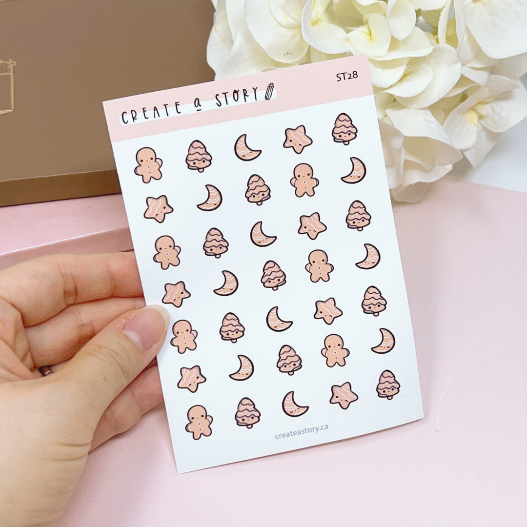 ST28 | Holiday Icons - Cookies | Planner Icon Stickers