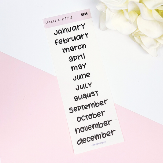 ST034 | Jenn's Lettering: Months of the Year