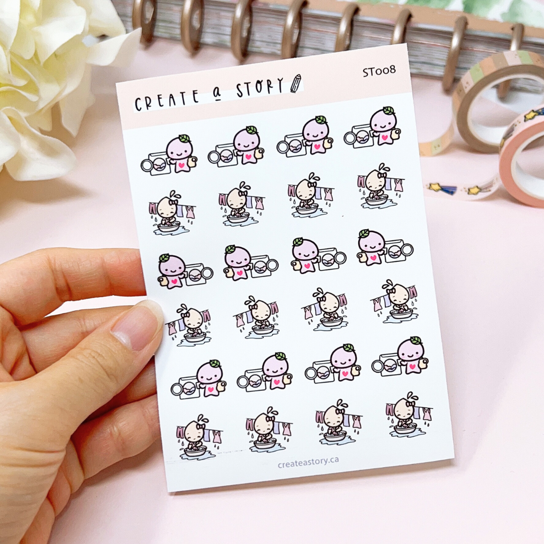 ST008 | Laundry | Planner Icon Stickers