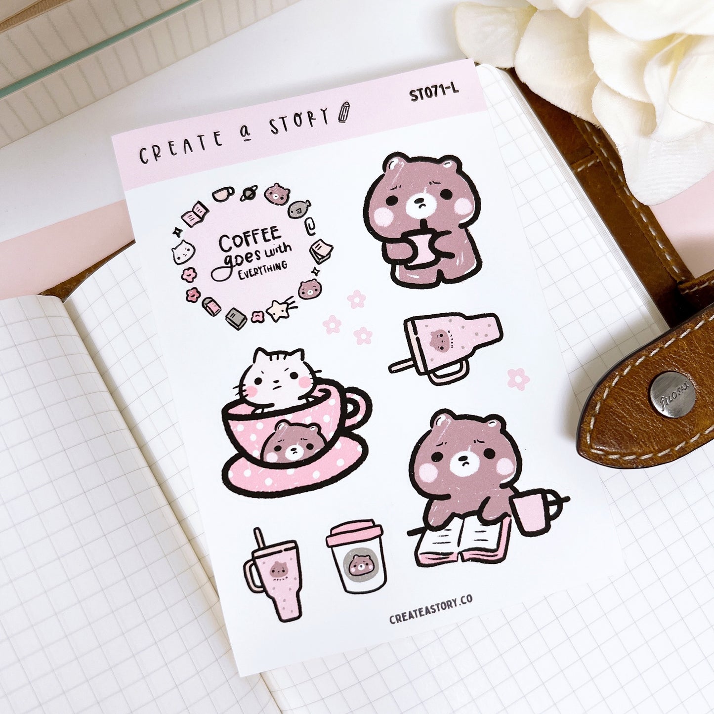 ST071 | Coffee Themed Deco | Planner Stickers