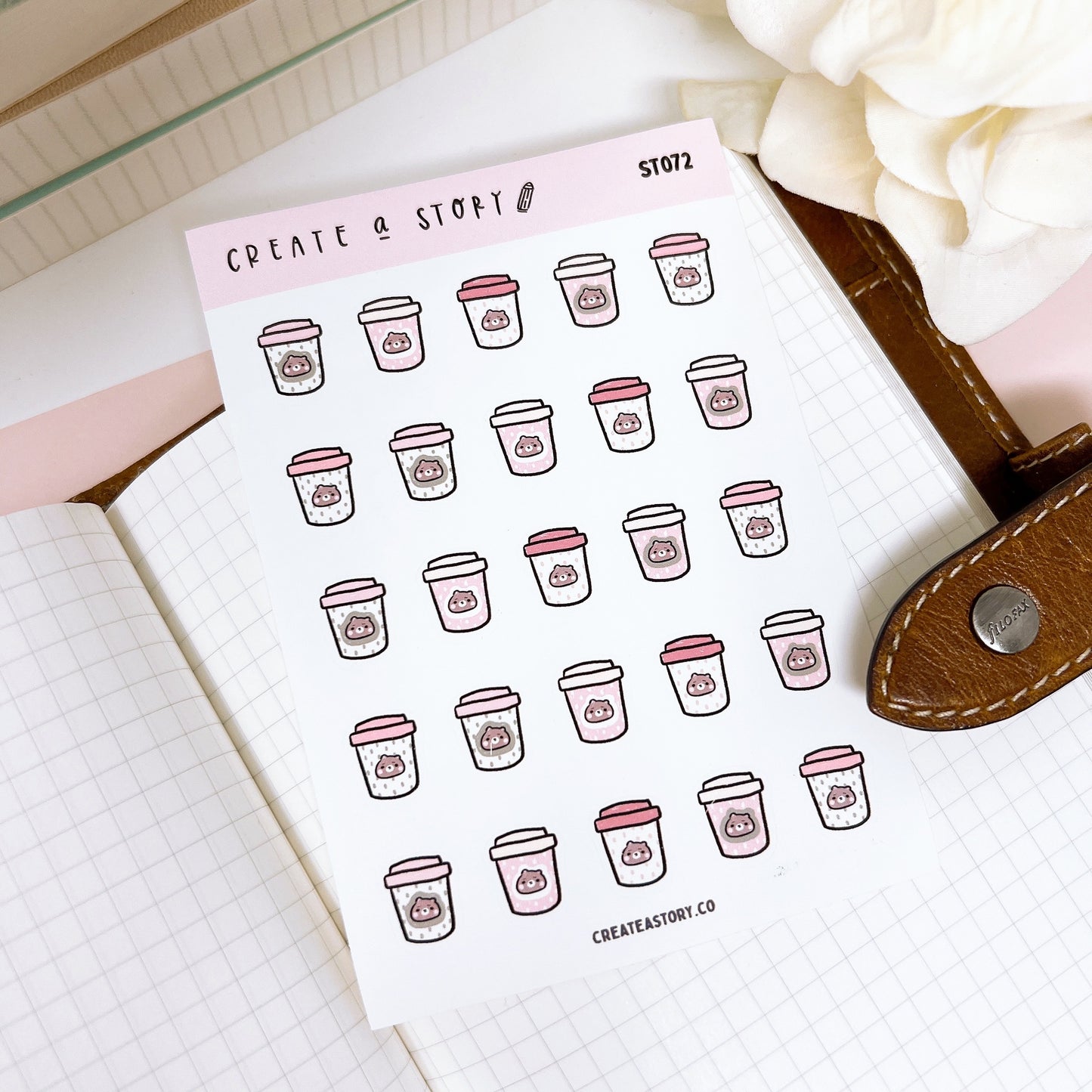 ST072 | To go Cups | Planner Stickers