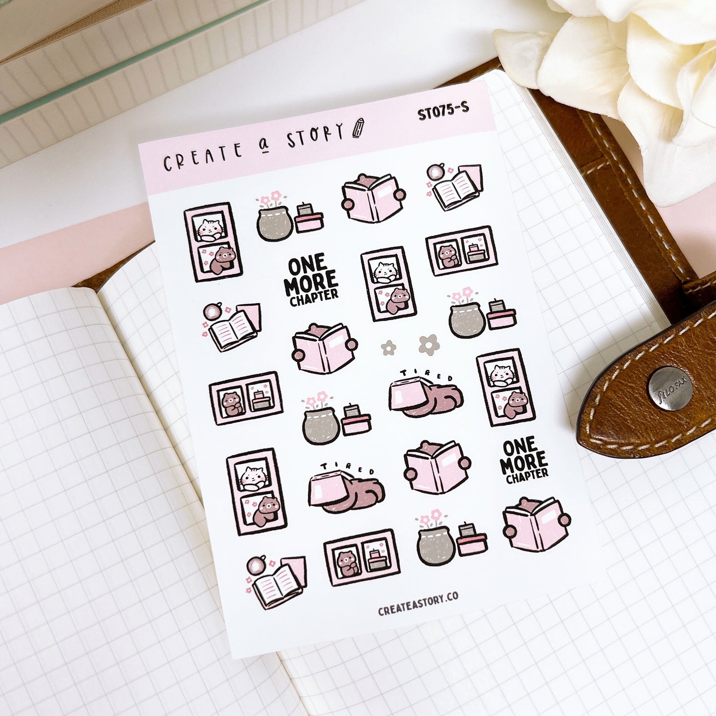 ST075 | Reading | Planner Stickers