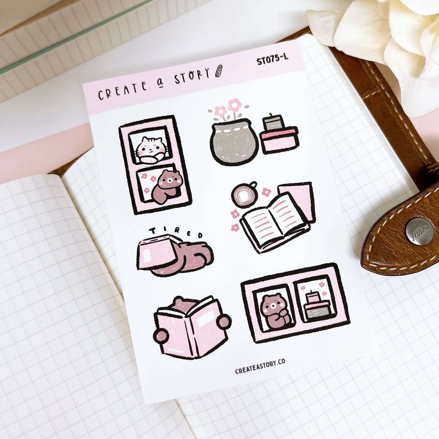 ST075 | Reading | Planner Stickers