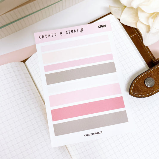 ST080 | Coloured Strips | Planner Stickers