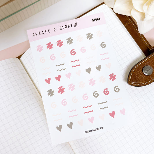 ST082 | Squiggles | Planner Stickers