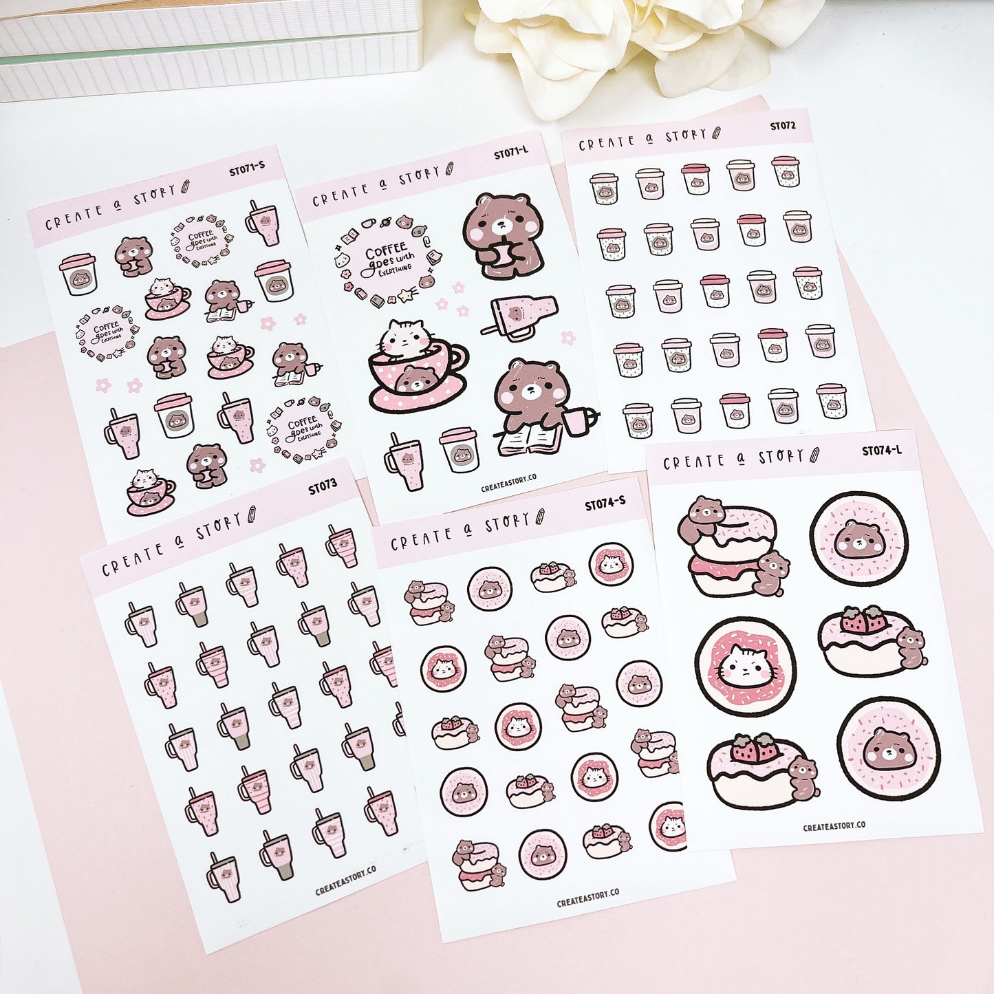 Pink Theme Full Bundle (DC025-DC031 | ST071-ST082)