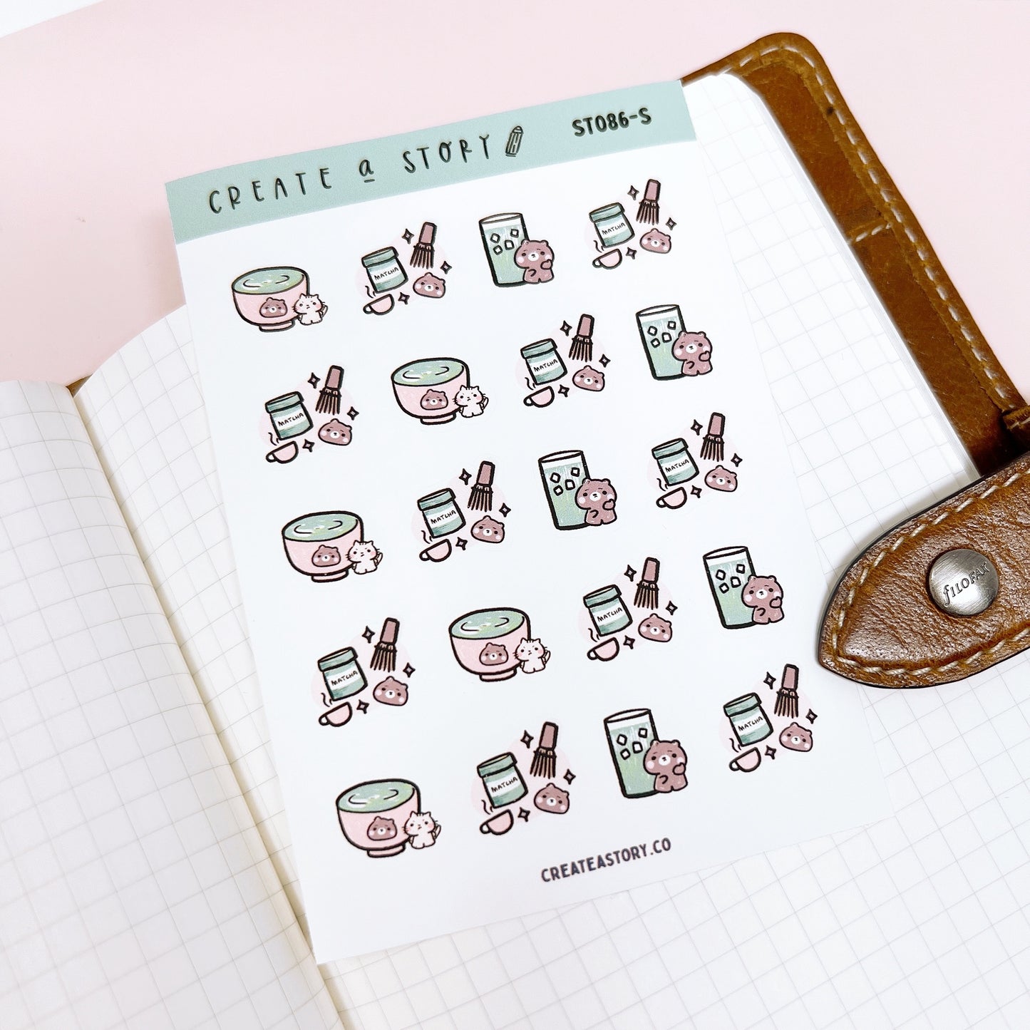 ST086 | Matcha | Planner Stickers