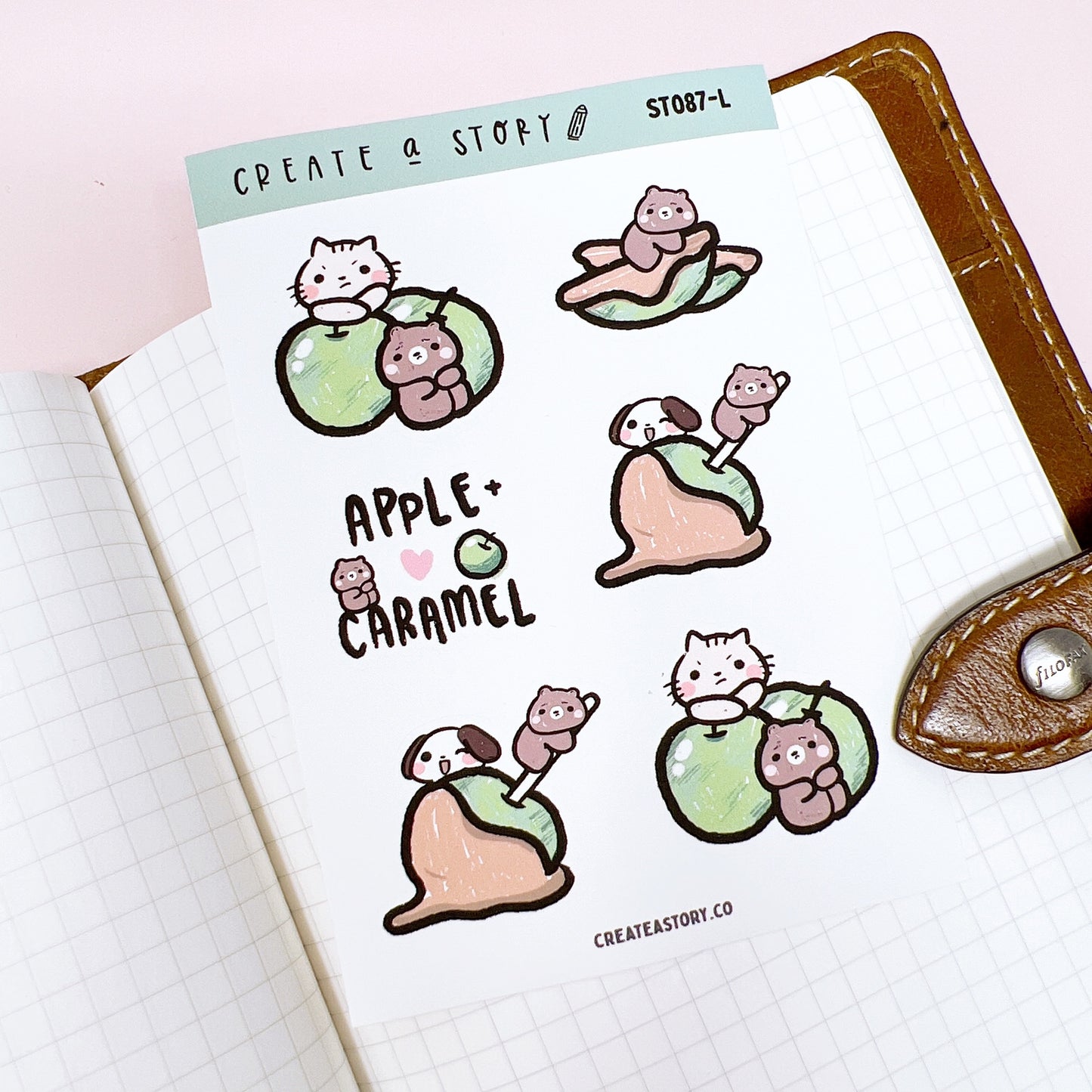 ST087 | Apple and Caramel | Planner Stickers