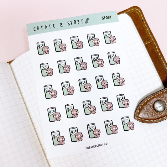 ST091 | Iced Matcha Latte | Planner Stickers