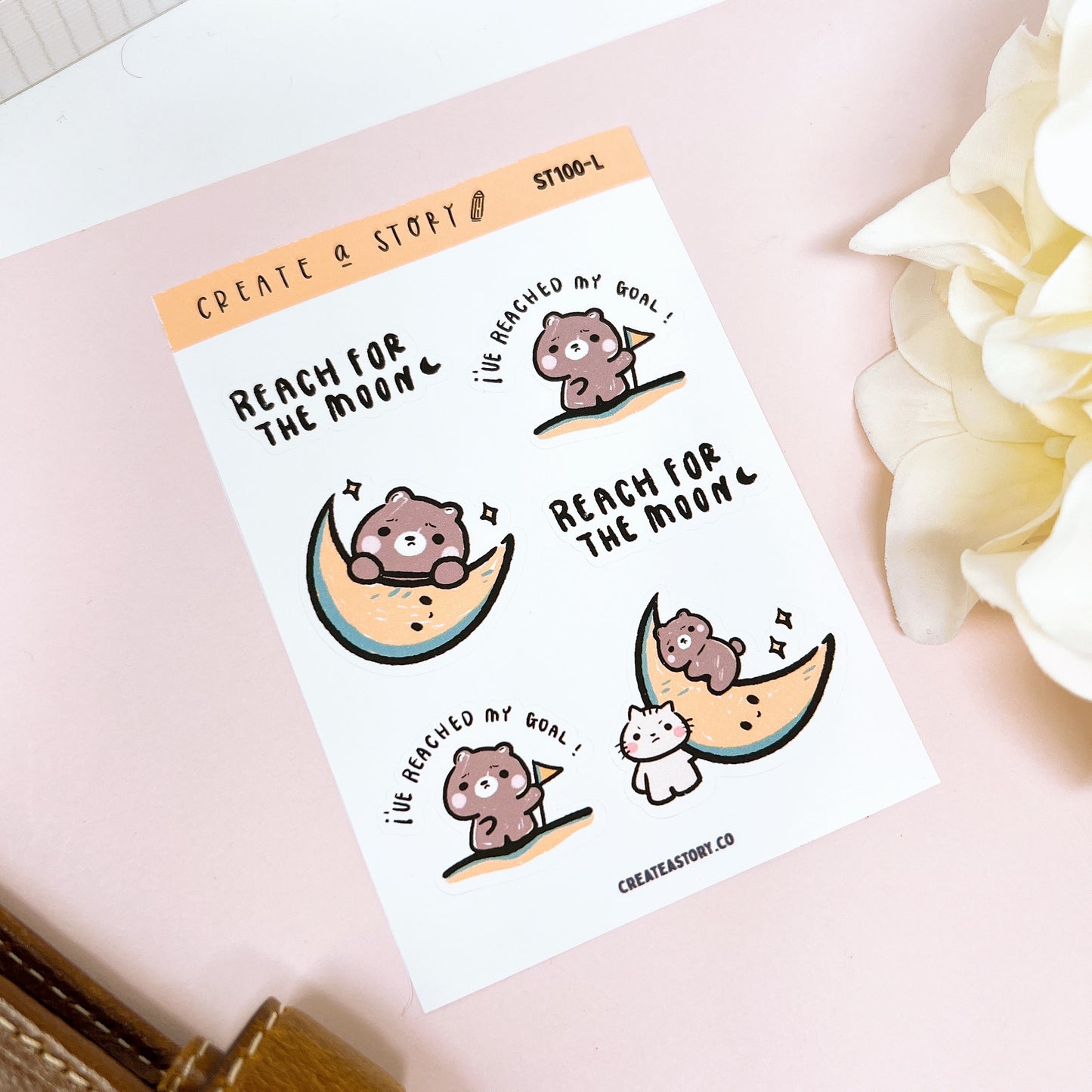 ST100 | Reach for the Moon | Planner Stickers