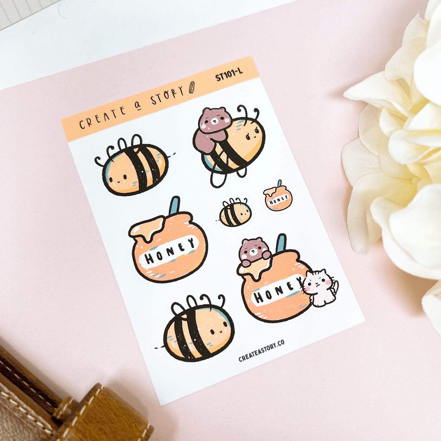 ST101 | Bees and Honey | Planner Stickers