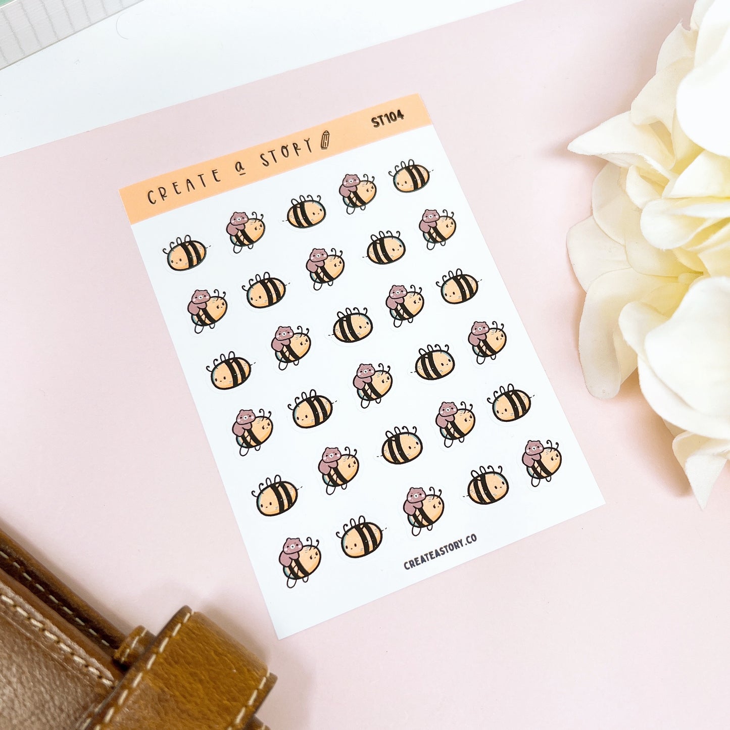 ST104 | Bee Icons | Planner Stickers