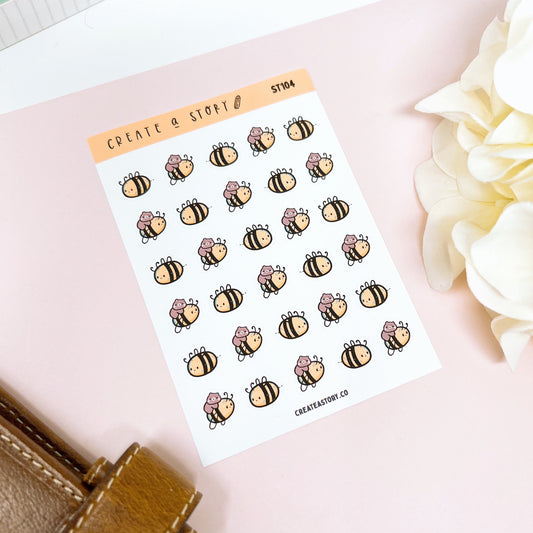 ST104 | Bee Icons | Planner Stickers