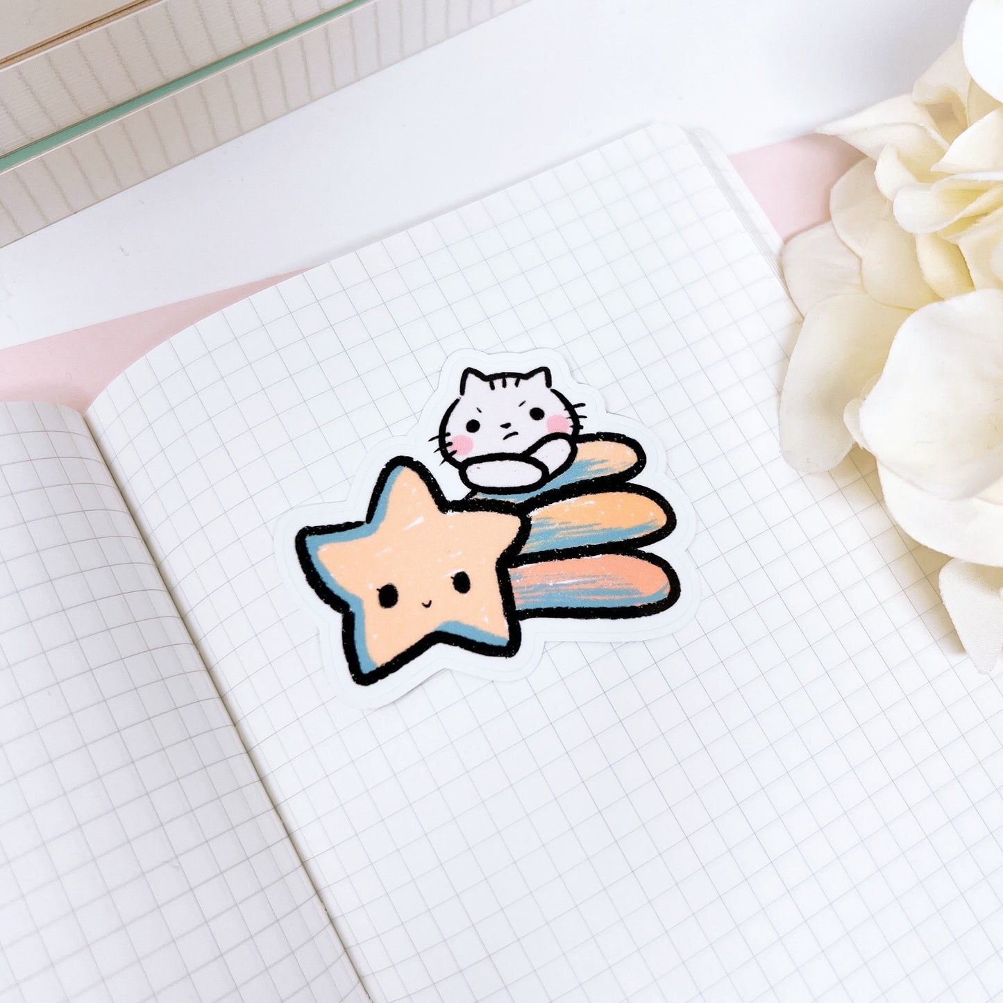 DC049 | Salty on Shooting Star | Diecut Sticker