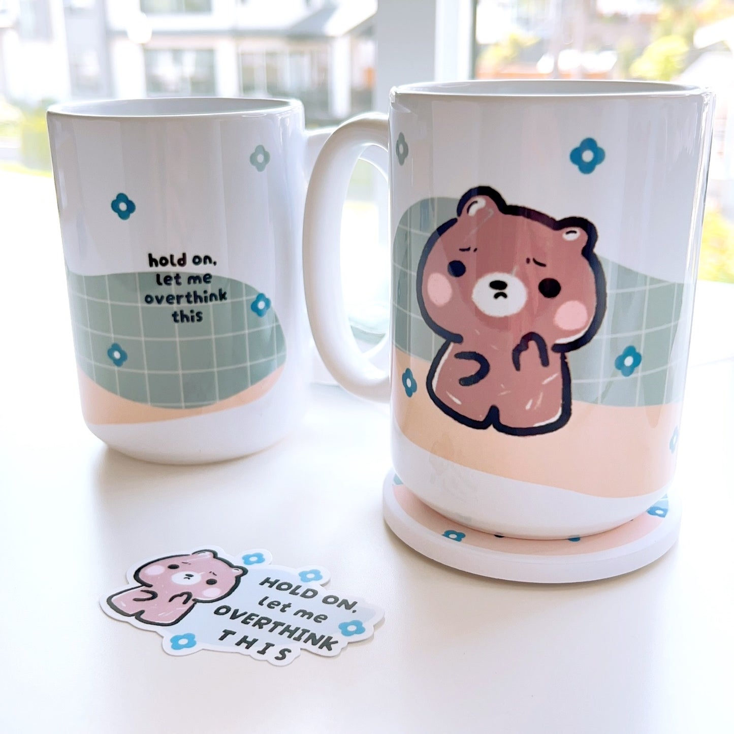 Bundle Deal: Overthinker Brownee Mug & Coaster (DW002 & DW007)