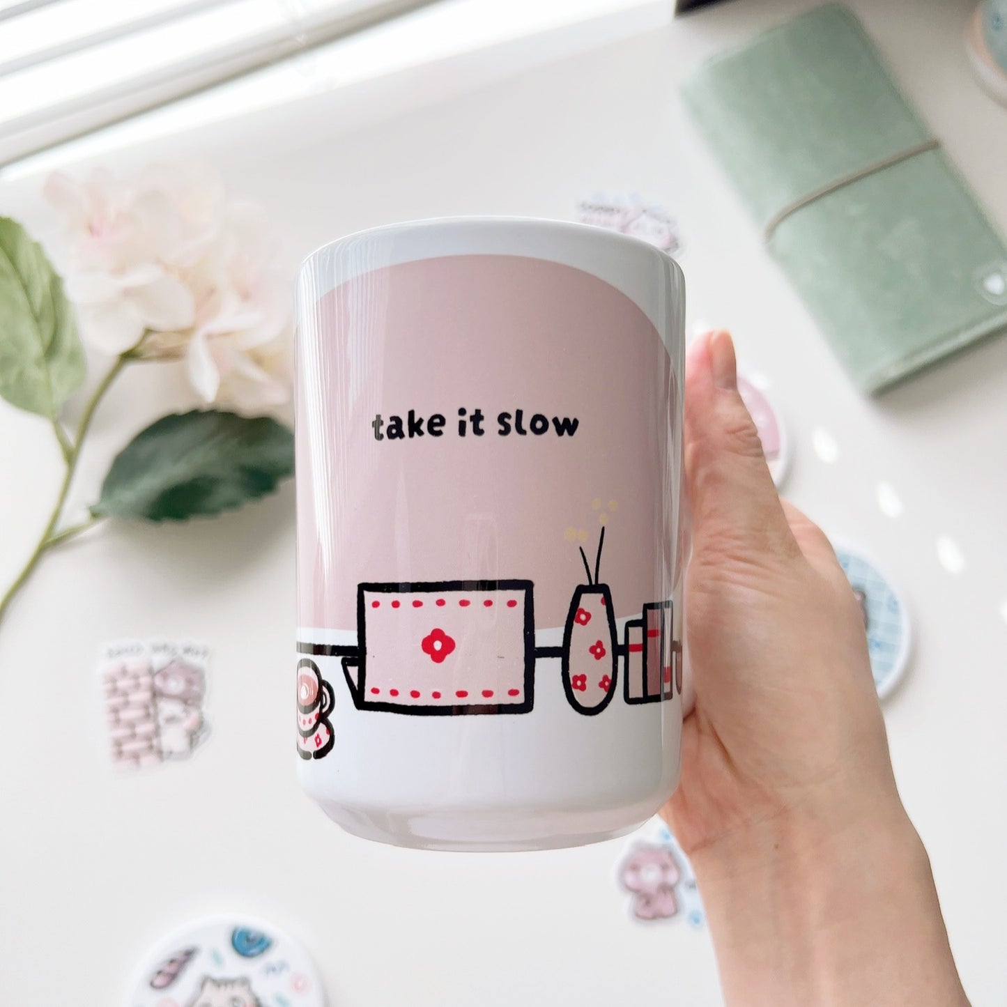 Bundle Deal: Brownee Reading Mug & Coaster (DW001 & DW006)