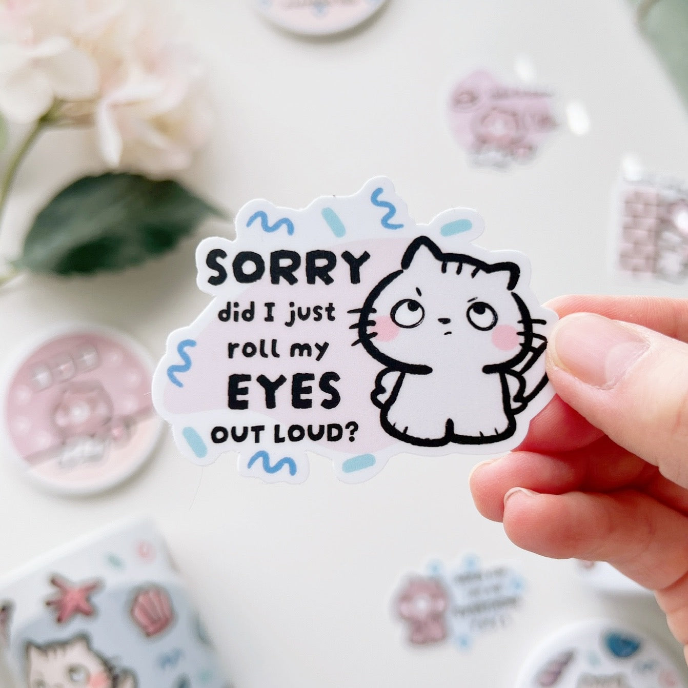 DC057 | Salty with Eye Roll | Diecut Sticker