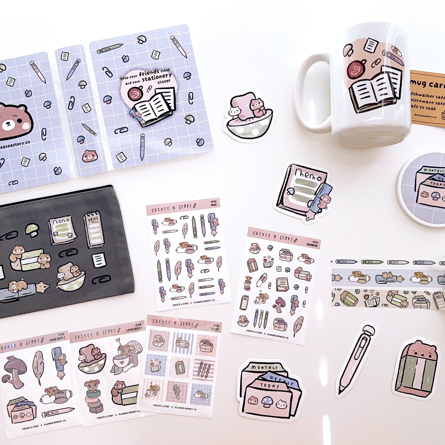 Full Bundle | Mushrooms and Stationery | Planner Monkey Co Collaboration