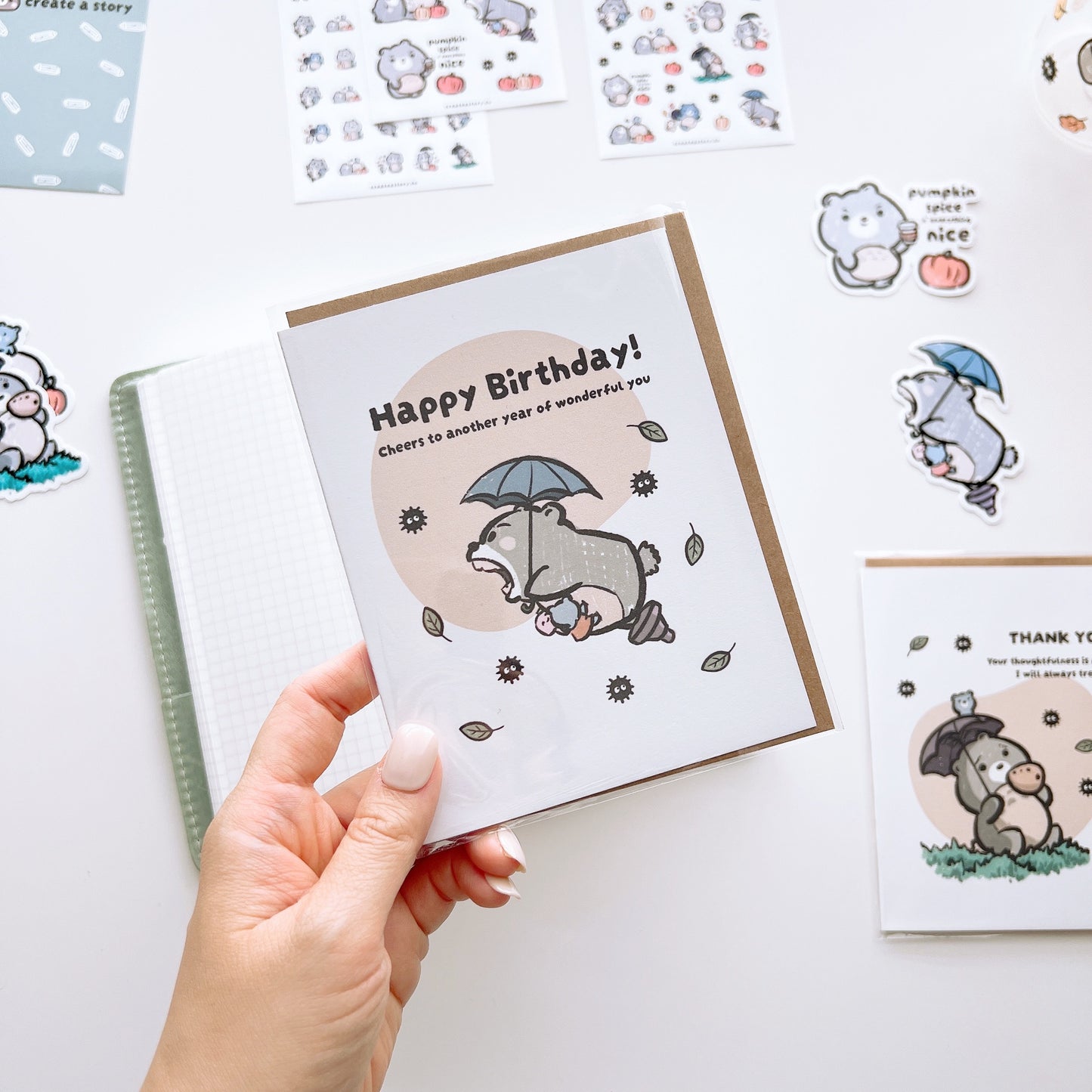 PG012 | Totoro Inspired Birthday Greeting Card