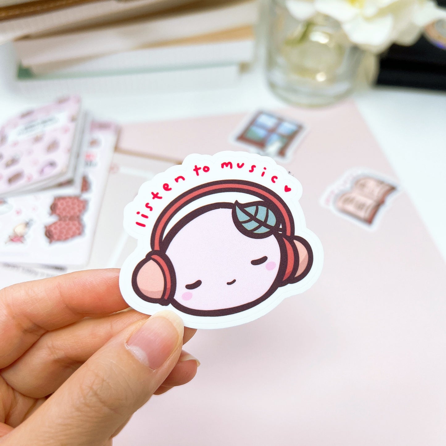 DC007 | Listen to Music | Self Care Die Cut Sticker