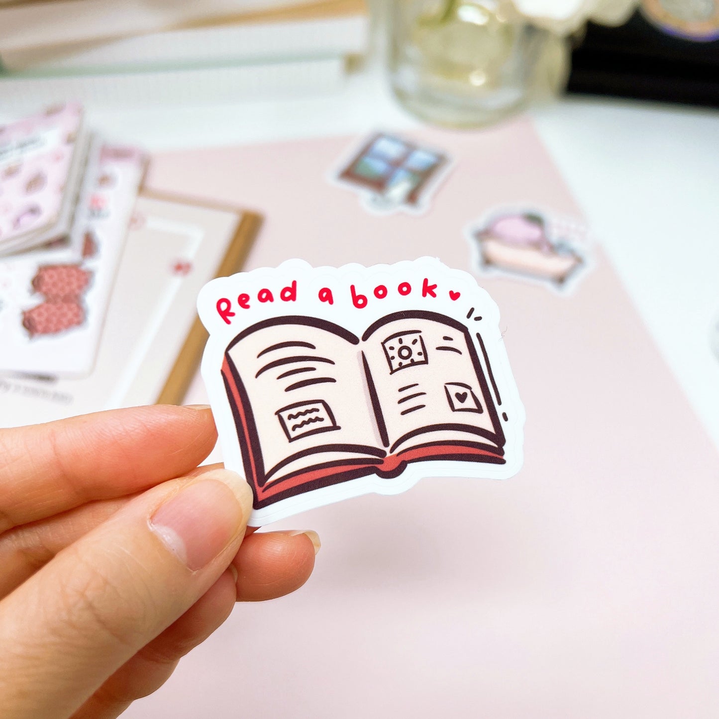 DC008 | Read a Book | Self Care Die Cut Sticker