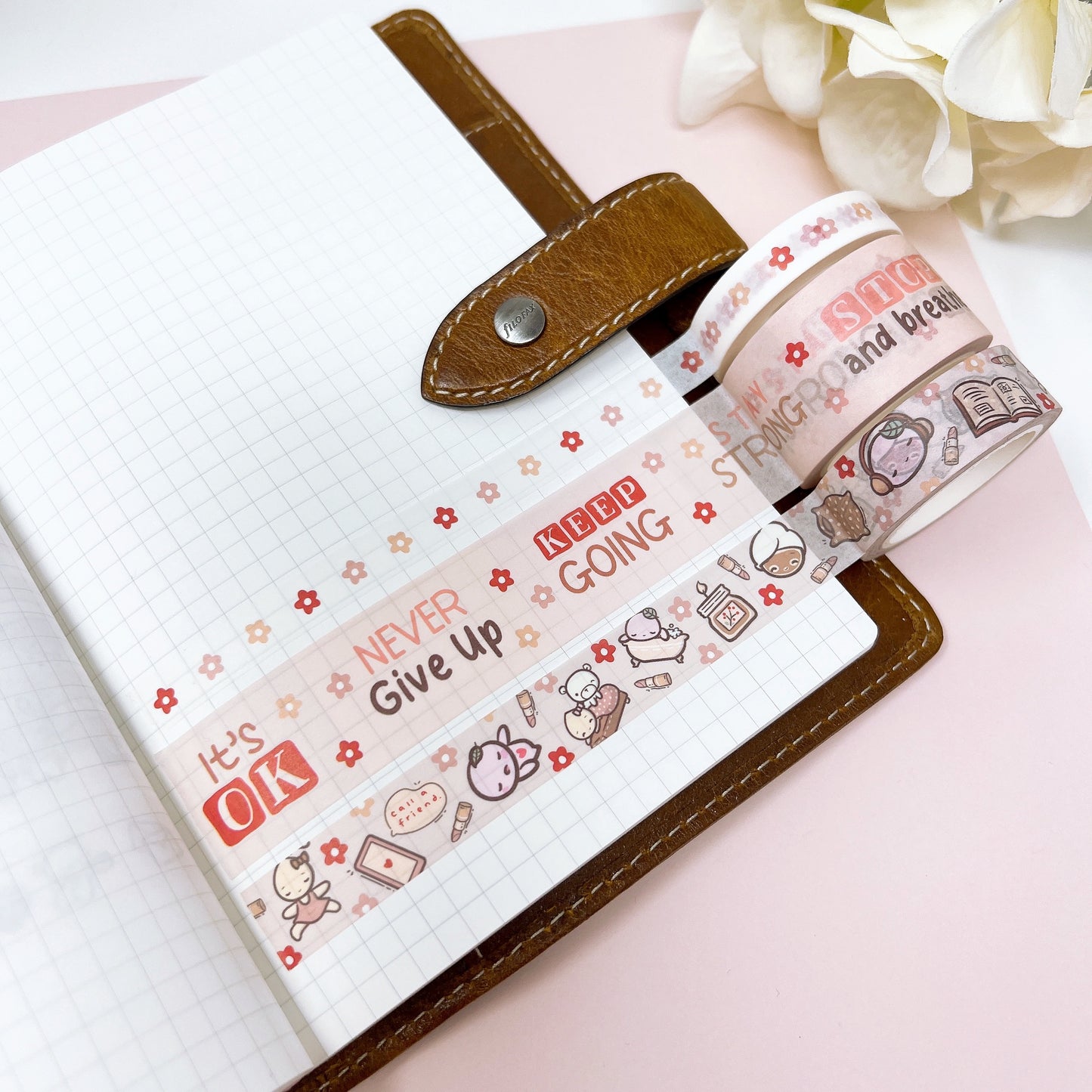 WT009 | Self Care | Washi Tape Set of 3