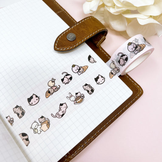 WT008 | Cats and Baked Goods | Washi Tape