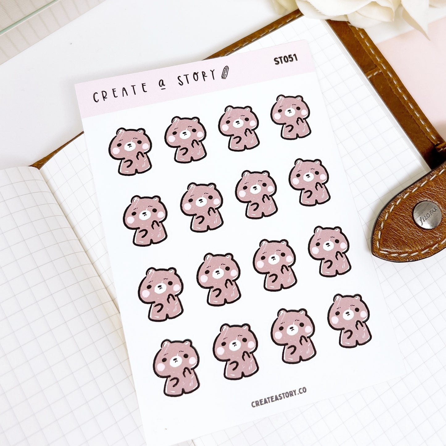 ST051 | Brownee Bear | Planner Stickers