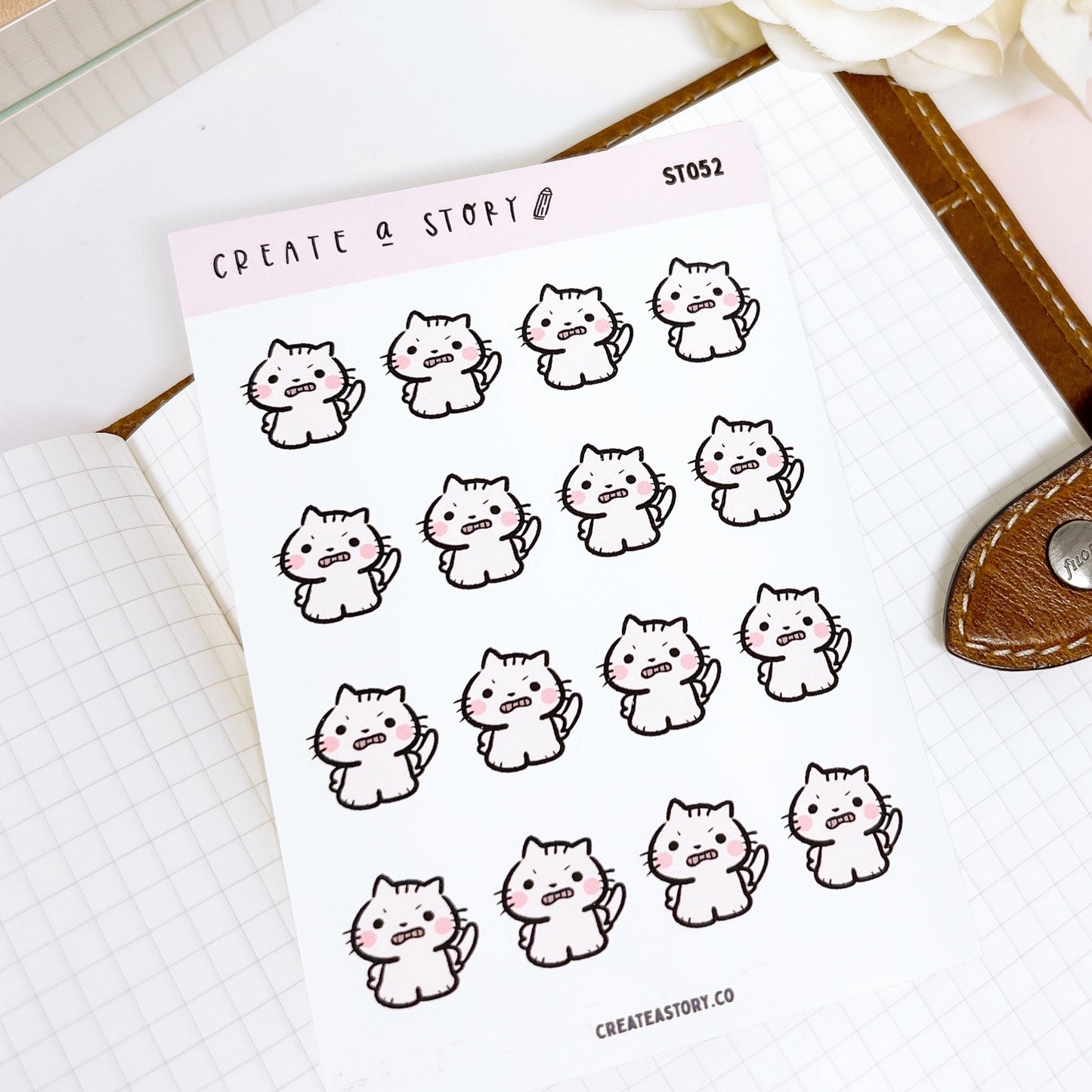 ST052 | Salty Cat | Planner Stickers