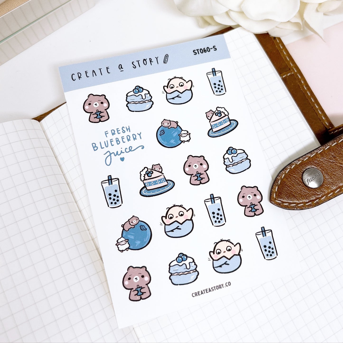 ST060 | Blueberry Desserts | Planner Stickers