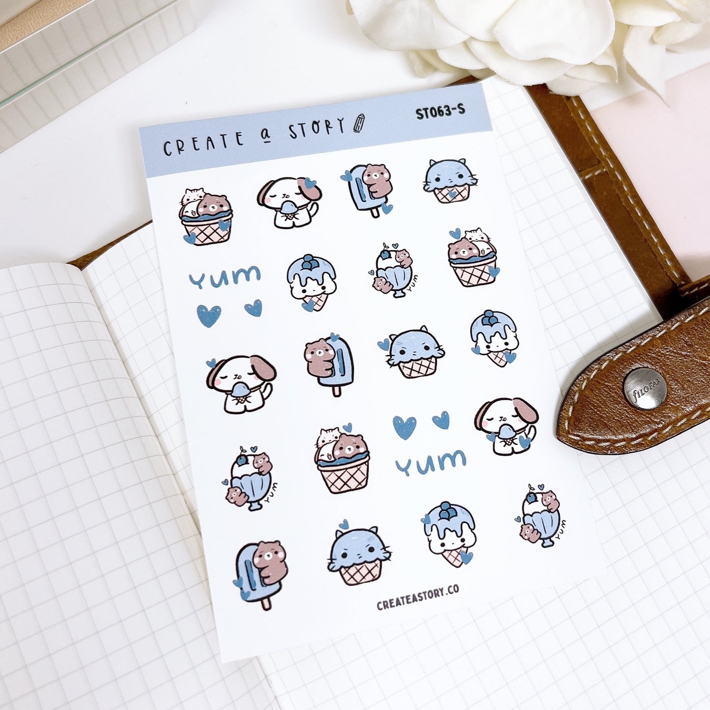 ST063 | Ice Cream Desserts | Planner Stickers