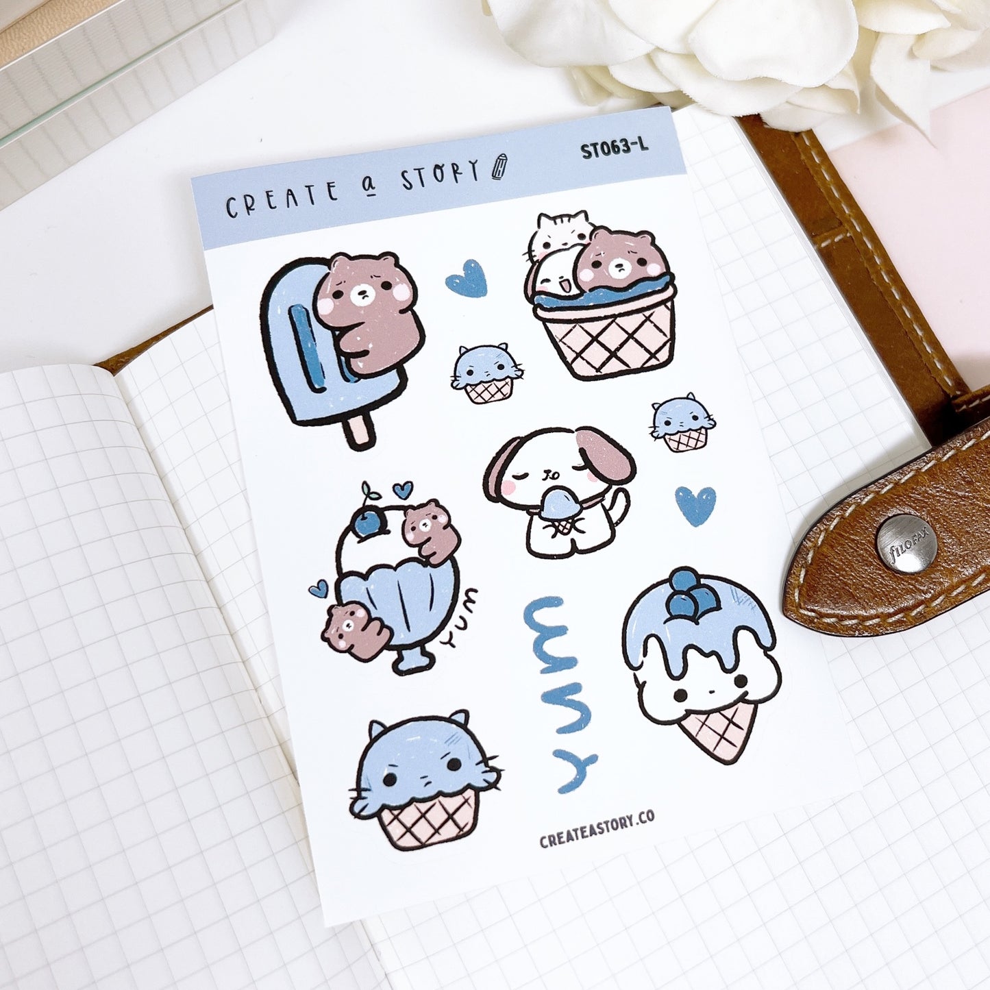 ST063 | Ice Cream Desserts | Planner Stickers