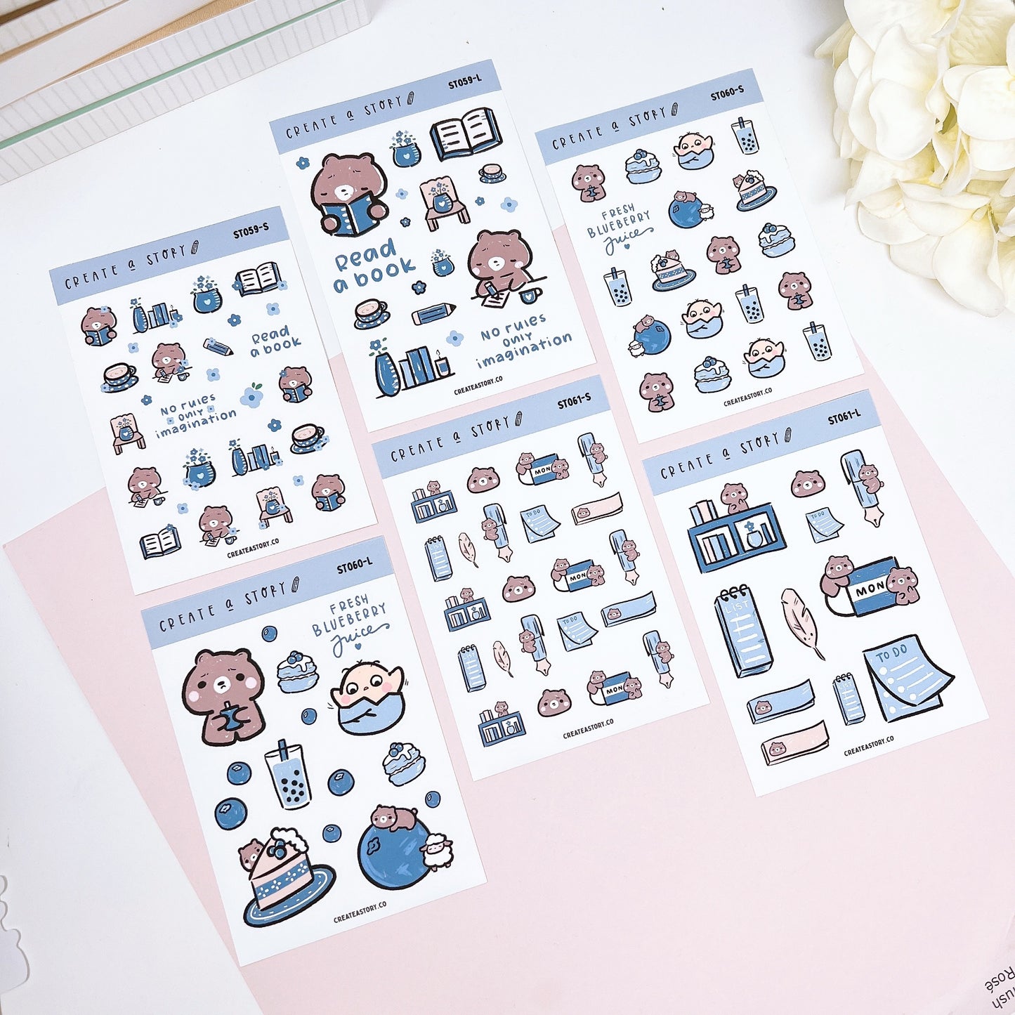 Blue Theme Full Bundle (DC018-DC024 | ST059-ST070)