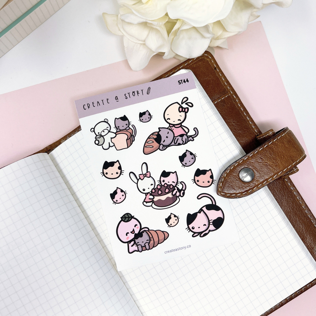 ST044 | Cozy Cats | Planner Stickers